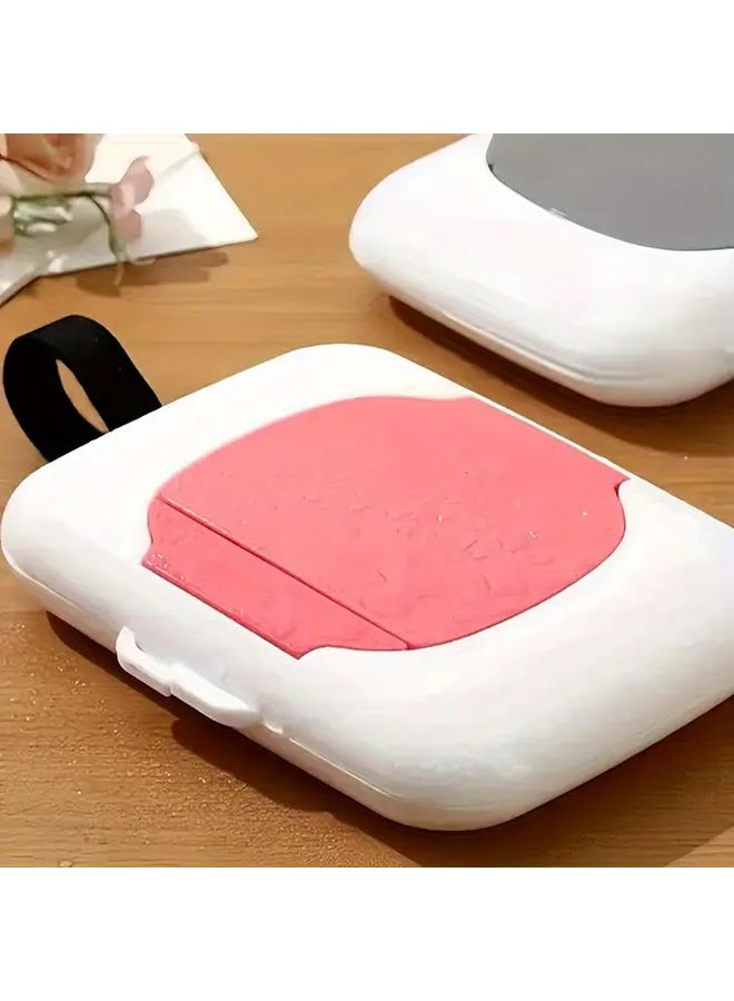 Portable Wet Wipe Dispenser Box Rose Color Hygienic One Touch Lid Travel Home Office - Image 5